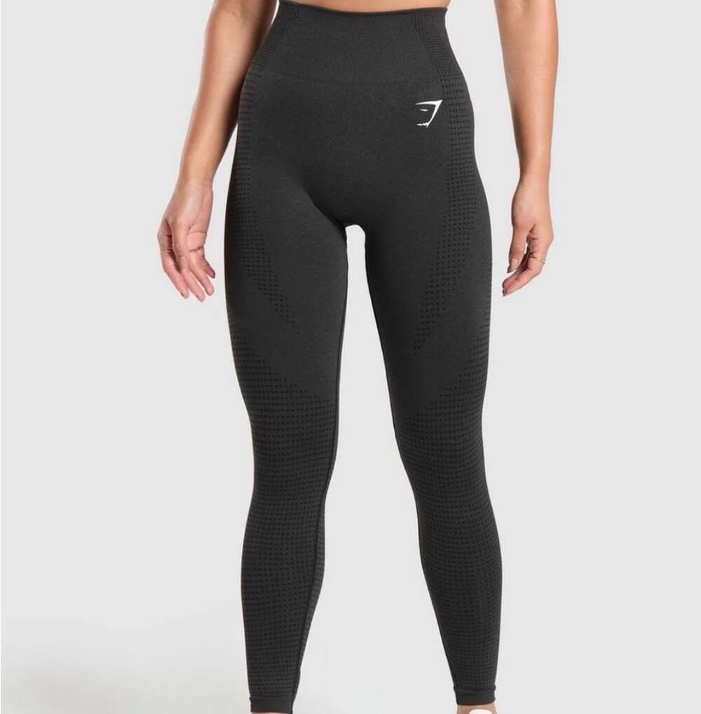 Gymshark Women's Vital Seamless Leggings Black Marl Size M